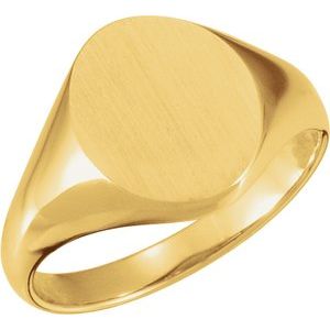 11x9.5 mm Oval Signet Ring