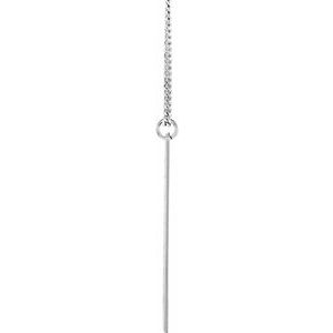Rhodium-Plated Sterling Silver Roman Numeral Date Dog Tag 20" Necklace