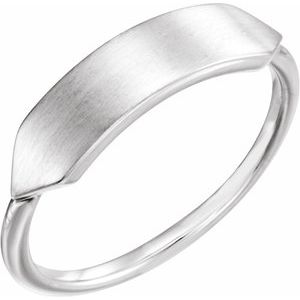 Sterling Silver 20x5 mm Geometric Signet Ring