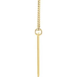 14K Yellow Gold-Plated Sterling Silver 3-Initial Monogram Dog Tag 20" Necklace