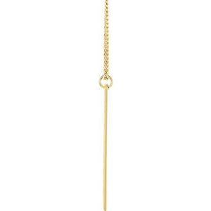 14K Yellow Gold-Plated Sterling Silver Roman Numeral Date Dog Tag 20" Necklace