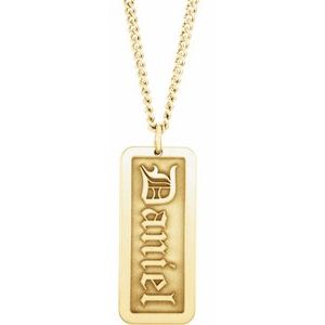 Monogram Dog Tag 20" Necklace
