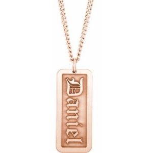 Monogram Dog Tag 20" Necklace