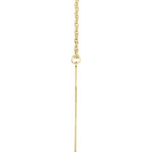 10K Yellow Gold Personalized Block Single Name Cross 18" Necklace