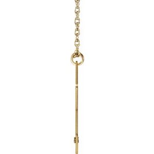 14K Yellow Gold Personalized Imitation Mozambique Garnet Star of David 18" Necklace