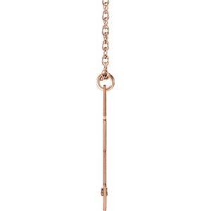14K Rose Gold-Plated Sterling Silver Personalized Imitation Mozambique Garnet Star of David 18" Necklace