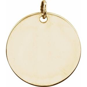 18K Yellow Gold Vermeil Be Posh�� Engravable Disc Pendant