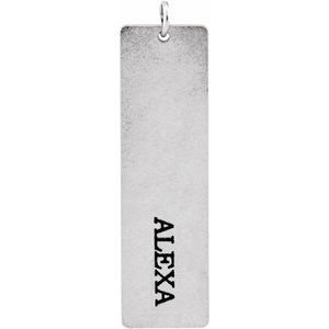 Sterling Silver Be Posh�� Engravable Rectangle Pendant
