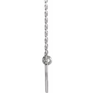 Sterling Silver Engravable Double Heart 17" Necklace