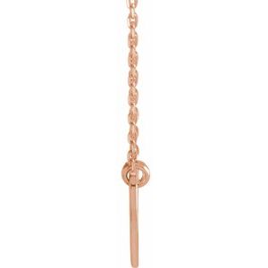 14K Rose Gold Engravable Double Heart 17" Necklace