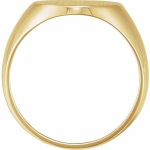 18K Yellow Gold Oval Signet Ring