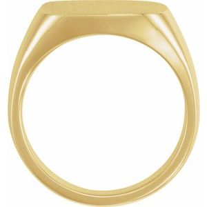 10K Yellow Gold 16 mm Signet Ring