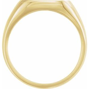 18K Yellow Gold Square Signet Ring