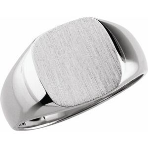 Sterling Silver 18 mm Signet Ring