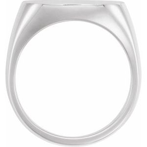Sterling Silver 18 mm Signet Ring