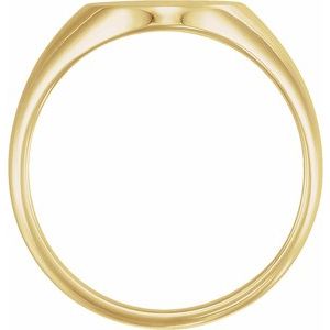 10K Yellow Gold Oval Signet Ring