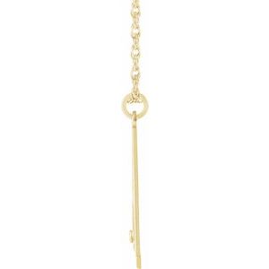14K Yellow Gold-Plated Sterling Silver Engravable Imitation Pink Tourmaline Initial A 18" Necklace