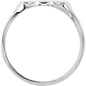 Sterling Silver 11.2x6.7 mm Oval Signet Ring