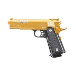 2011 Alloy Series Spring Airsoft Pistol with Vented Slide Gold