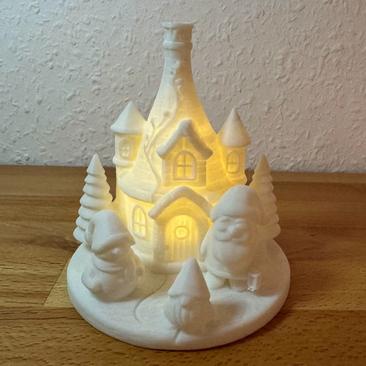 Weihnachtsinsel mit Beleuchtung