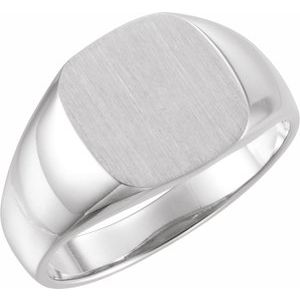 Sterling Silver Square Signet Ring