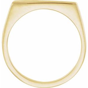 10K Yellow Gold 15x9 mm Rectangle Signet Ring