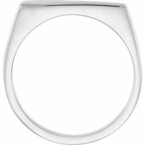 Sterling Silver 15x9 mm Rectangle Signet Ring
