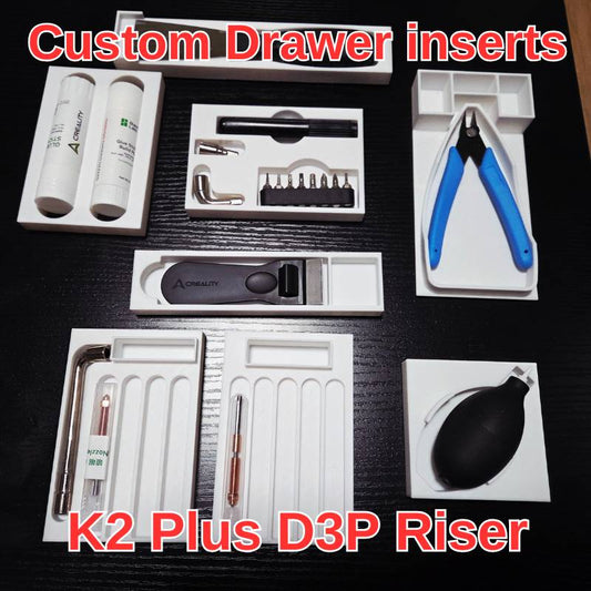 K2 Plus D3P Riser custom drawer inserts