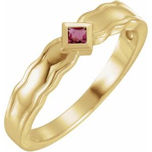 18K Yellow Gold 1-Stone Family Engravable Ring Mounting