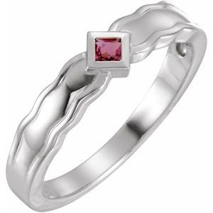Continuum Sterling Silver 1-Stone Family Engravable Ring Mounting