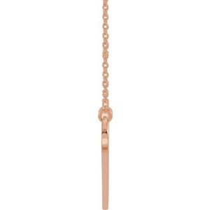 14K Rose Gold 2-Stone Engravable Famly Heart 18" Necklace Mounting