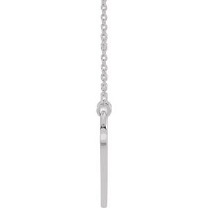 Platinum 2-Stone Engravable Famly Heart 18" Necklace Mounting