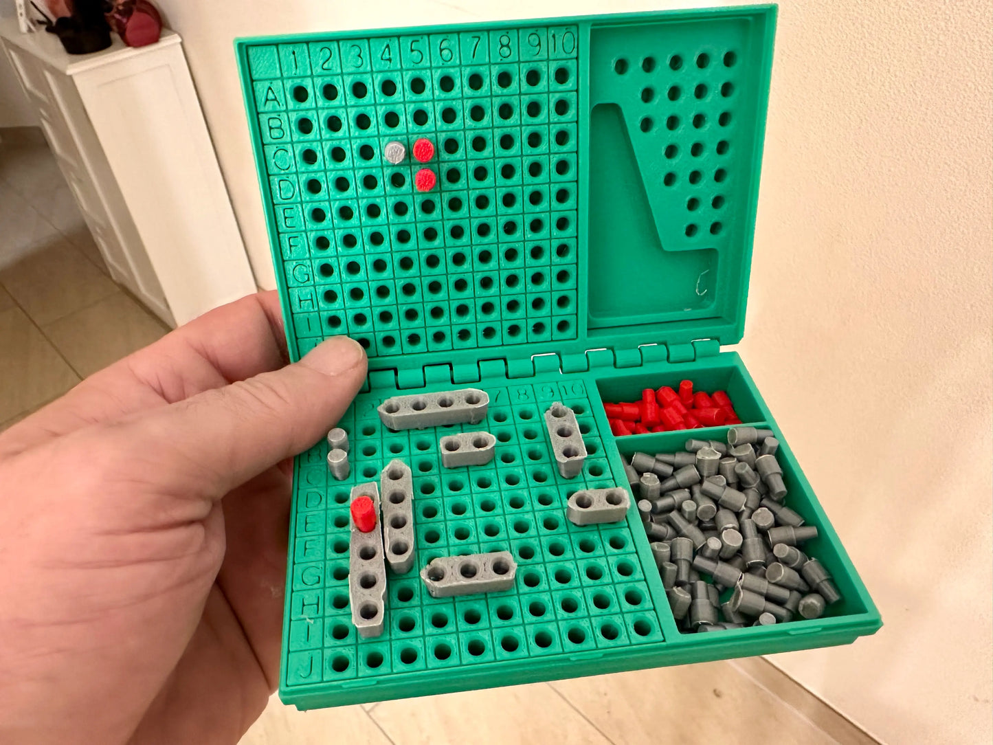 "Print in Place" Handheld Battleship Game