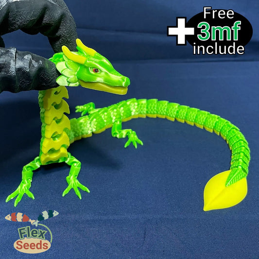 Flexi Leaf Dragon (Print-in-place)