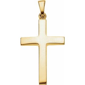 18K Yellow Gold Cross Pendant
