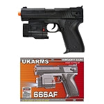 Black Spring Action Airsoft Gun & Laser and Flash Light