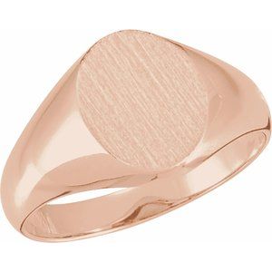 10x8 mm Oval Signet Ring
