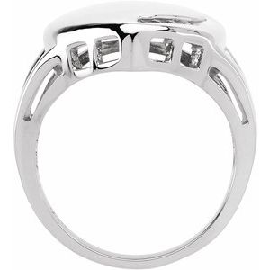 Platinum 2-Stone Engravable Family Heart Ring Mounting