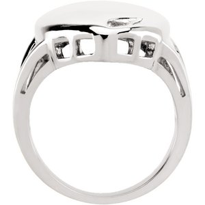 Platinum 4-Stone Engravable Family Heart Ring Mounting