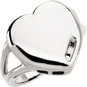 Platinum 2-Stone Engravable Family Heart Ring Mounting