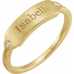 14K Yellow Gold 1.5 mm Round 18x5 mm Rectangle Signet Ring Mounting
