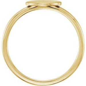 14K Yellow Gold Be Posh�� Engravable Signet Ring
