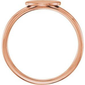 14K Rose Gold Be Posh�� Engravable Signet Ring