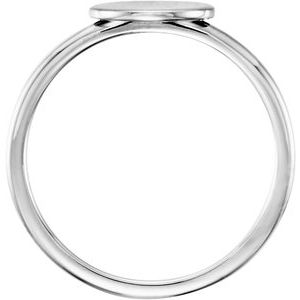14K White Gold Be Posh�� Engravable Signet Ring