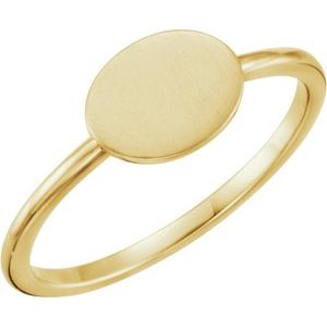 14K Yellow Gold Be Posh�� Engravable Signet Ring