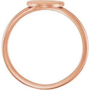 14K Rose Gold Be Posh�� Engravable Signet Ring