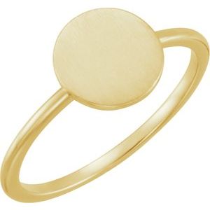 14K Yellow Gold Be Posh�� Engravable Signet Ring