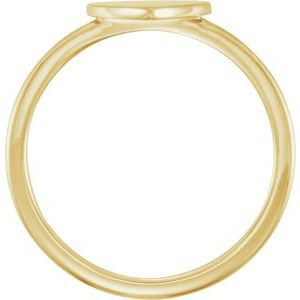 14K Yellow Gold Be Posh�� Engravable Heart Signet Ring