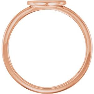 14K Rose Gold Be Posh�� Engravable Heart Signet Ring