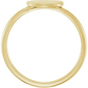 14K Yellow Gold Be Posh�� Engravable Signet Ring